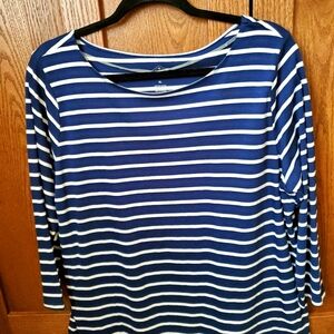 St. John Bay navy blue and white